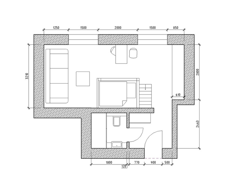dessin maison petite surface agencement