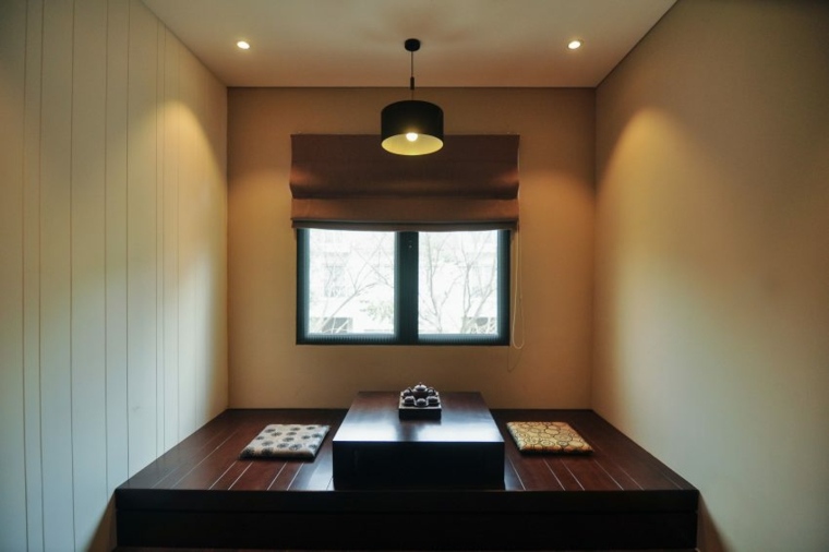 idée salle thé aménager style japonais design moderne luminaire