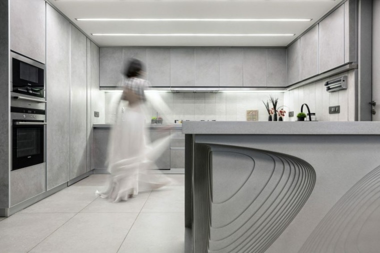 penthouse design cuisine moderne aménager ilot design