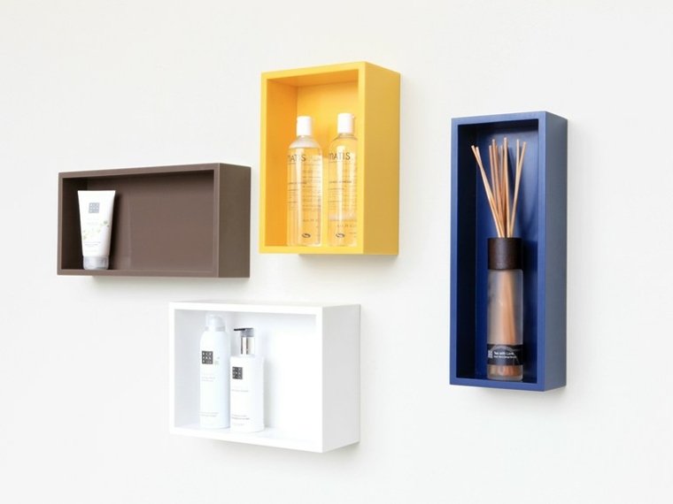 salle de bain mobilier design bois tendance étagères rangement