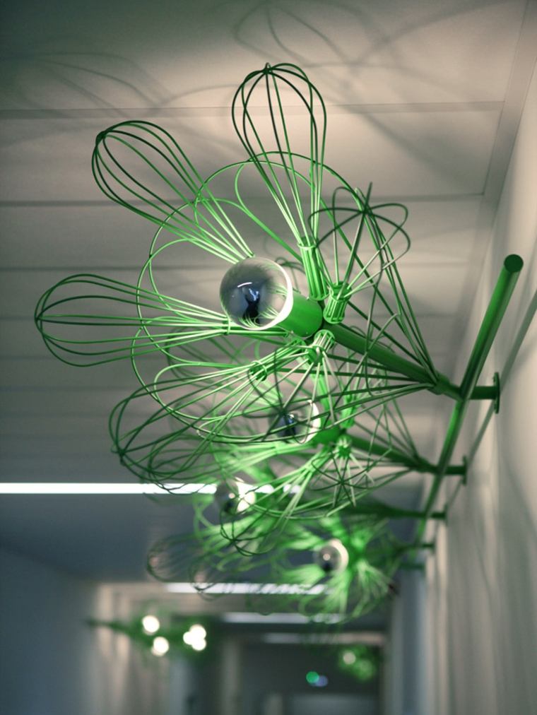 lampe design industriel moderne lampe verte 