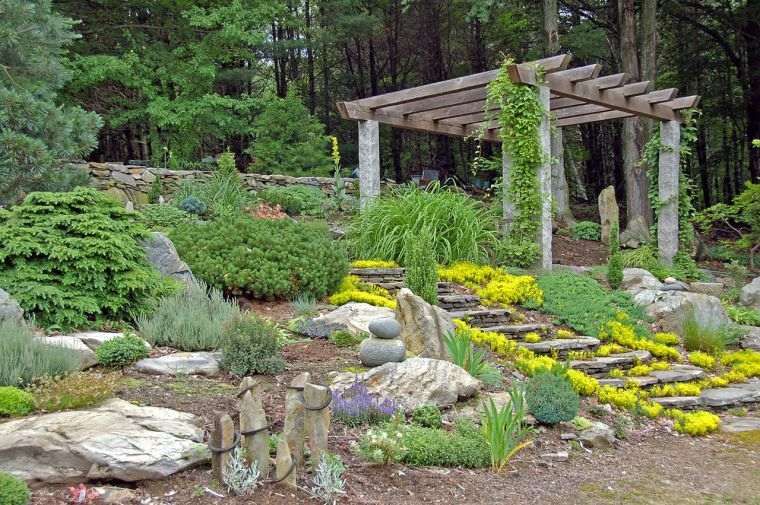 pergola tonelle plante jardin design zen