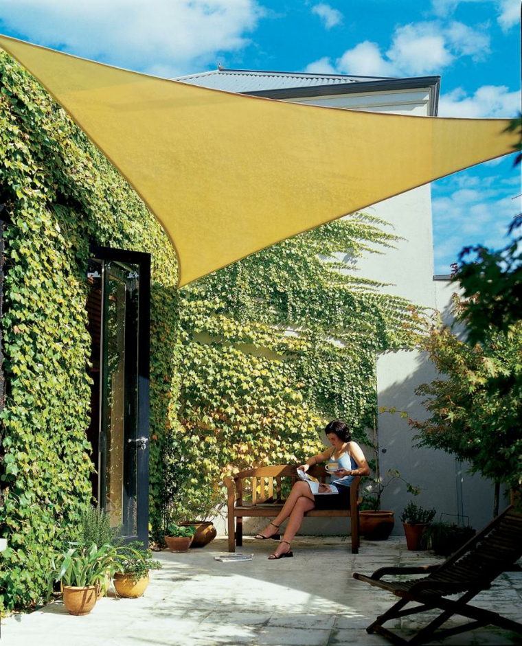 jardin terrasse pergola idee voile ombrage