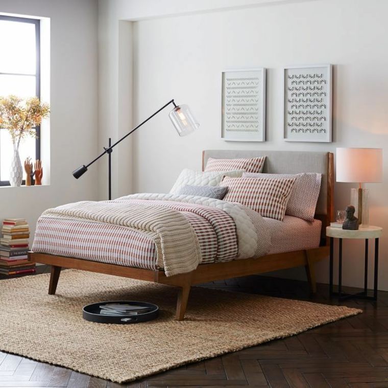 tete de lit en tissu decoration moderne chambre
