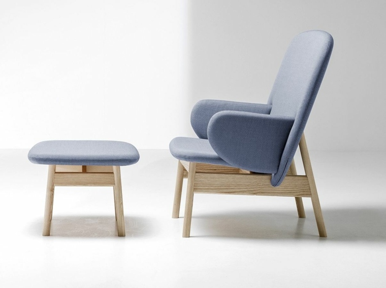 fauteuil design accoudoirs moderne bois tendance tissu salon