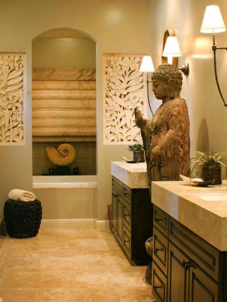 ambiance salle de bain zen deco orientale 