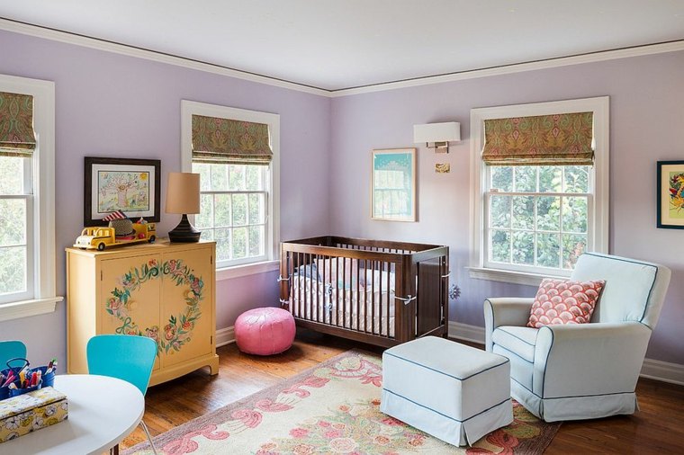 couleur chambre bébé moderne meubles deco