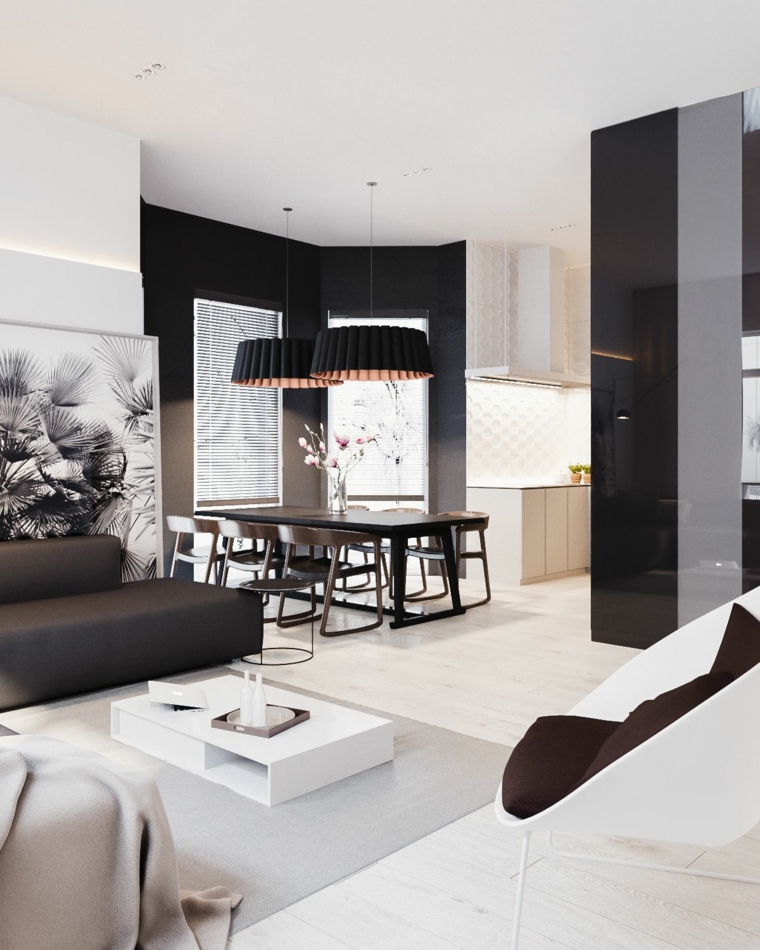 Décoration intérieur élégante d'un intérieur moderne en Ukraine ...