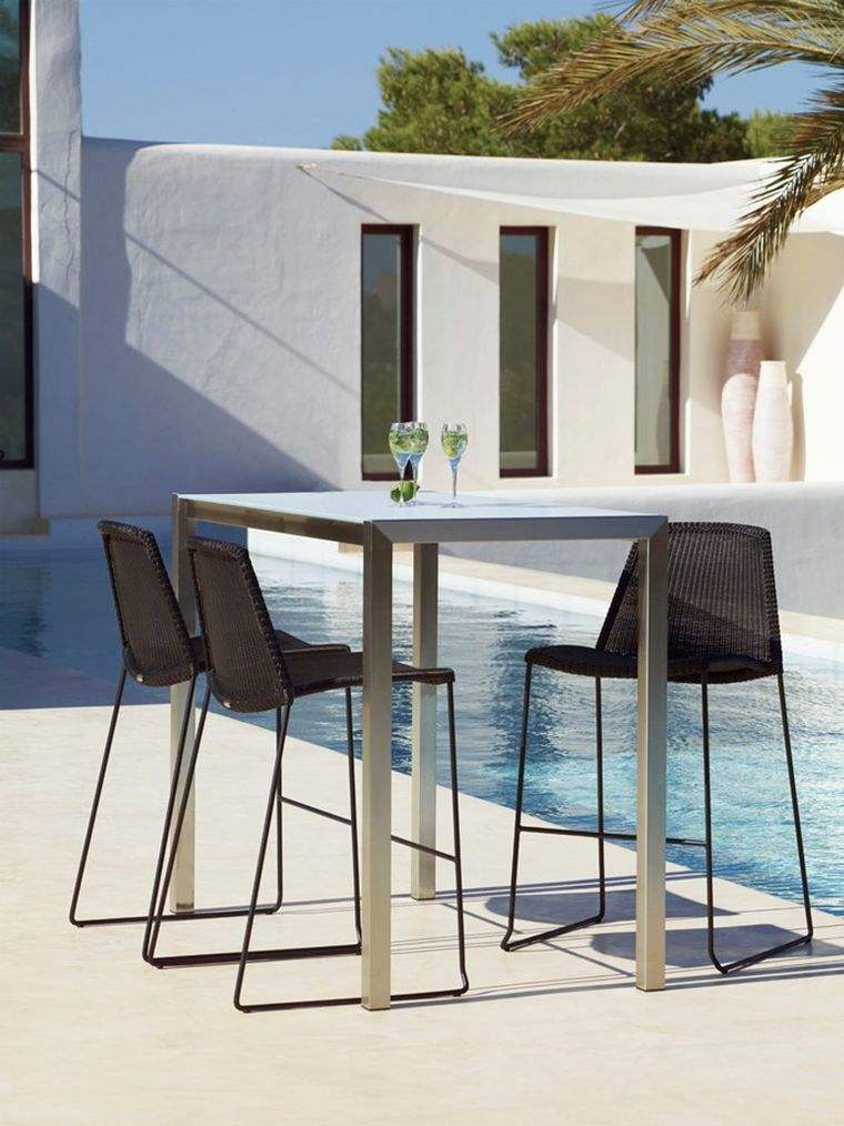 deco terrasse piscine chaises style scandinave