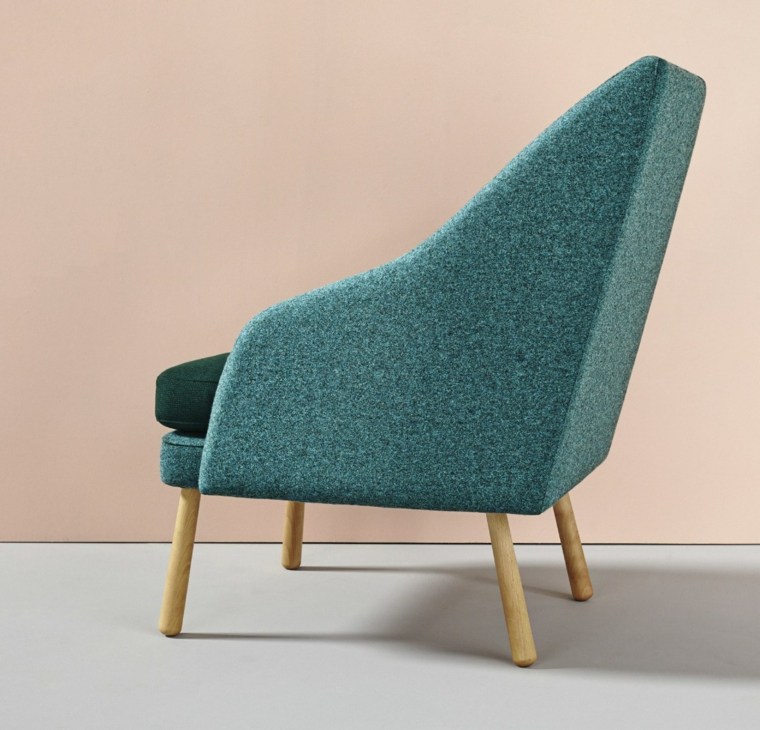 fauteuil de salon design rembourré bleu moderne intérieur idée