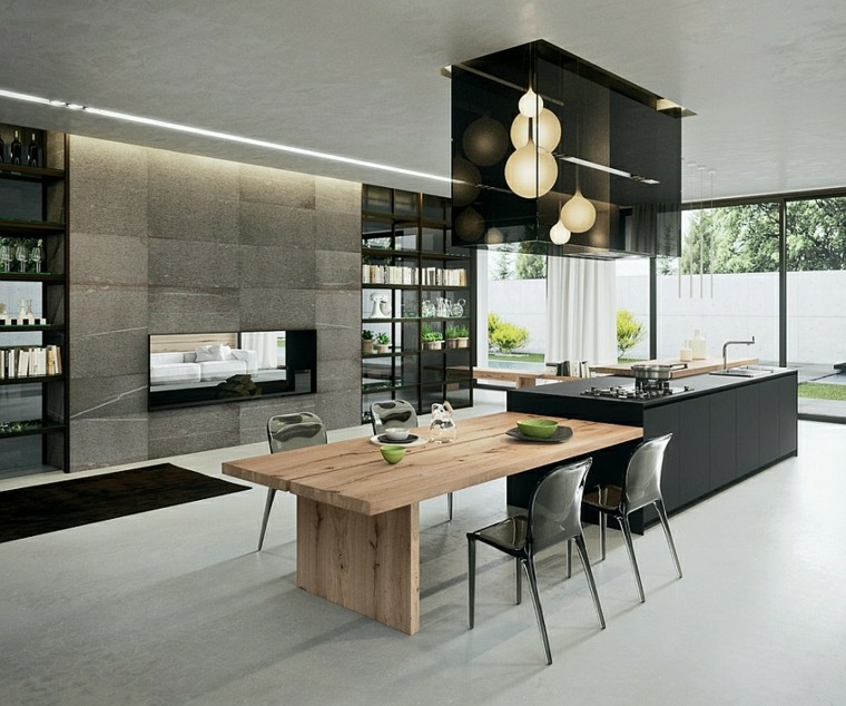 Îlot central cuisine pour un intérieur convivial et lumineux ...