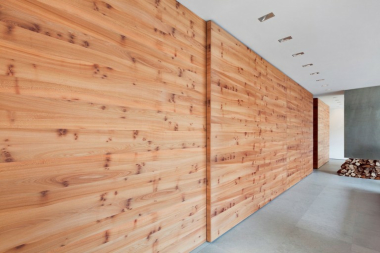 idee maison contemporaine deco mur bois