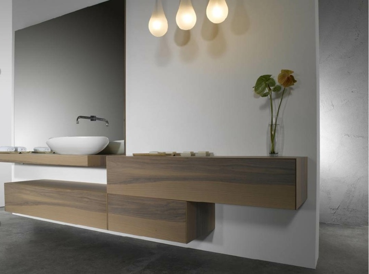 meuble de salle de bain bois style moderne