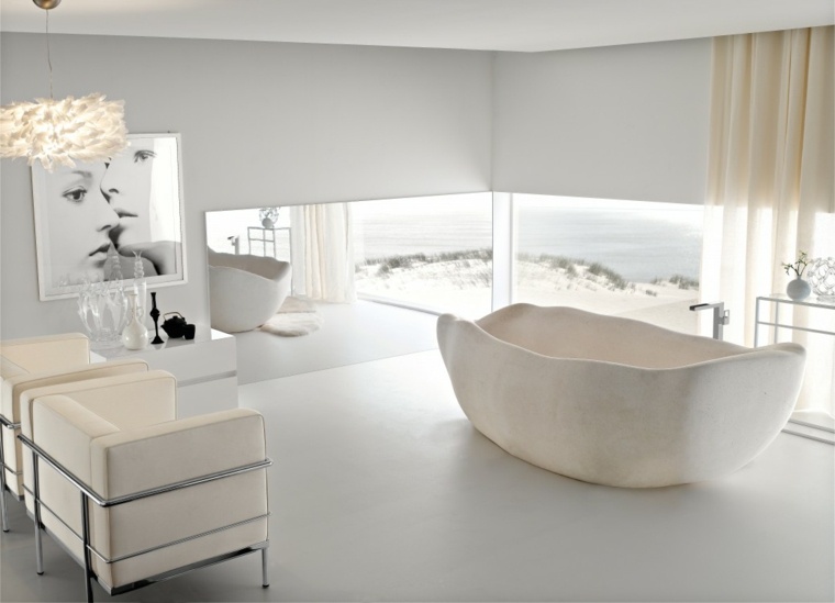 meuble salle de bain original idees baignoire style moderne