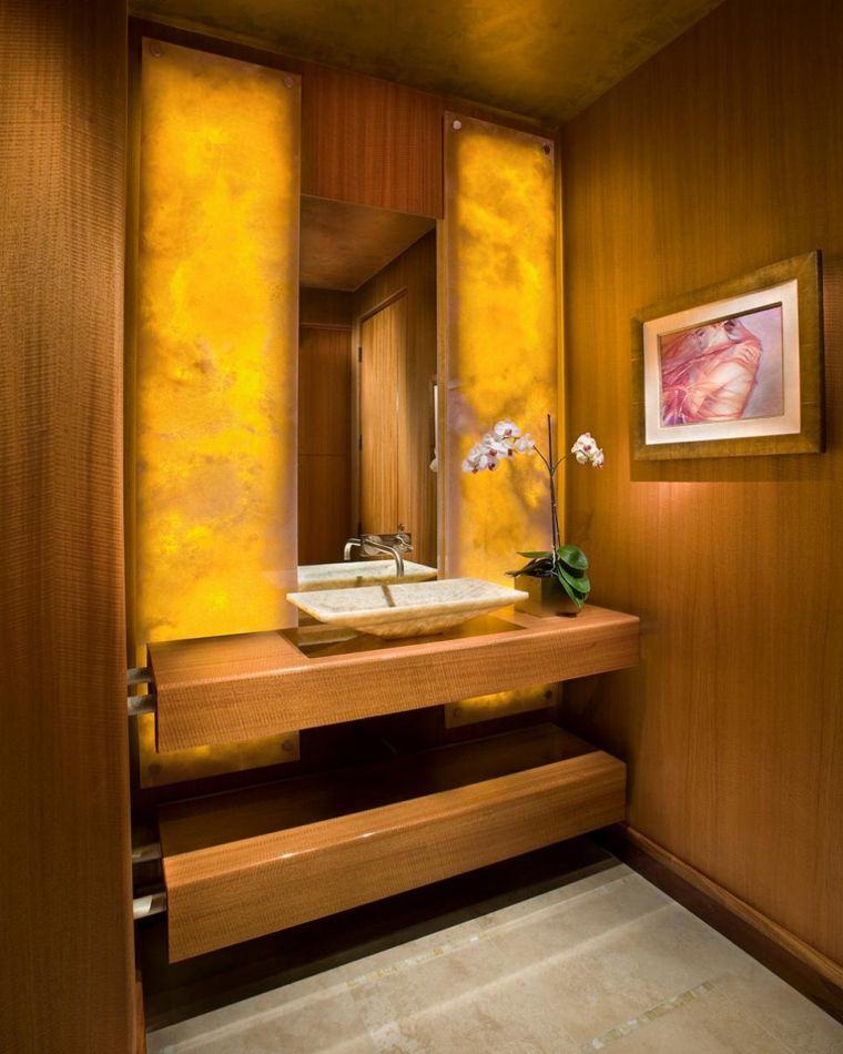 idee meubles salle de bain zen revêtement bois