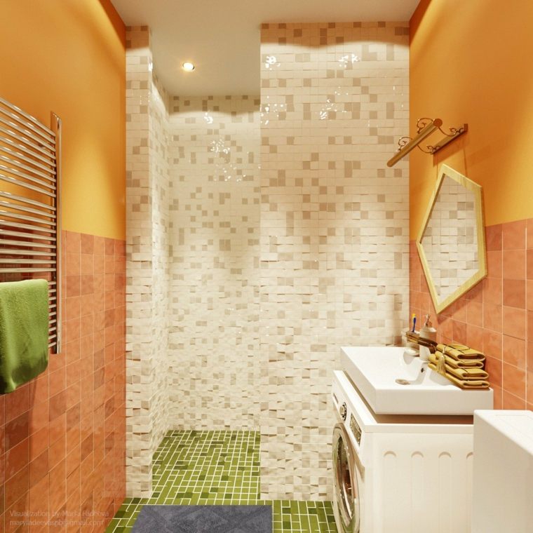 cabine de douche idée salle de bain moderne aménager espace 