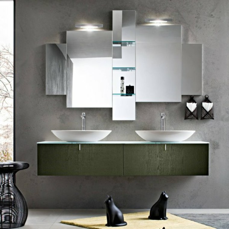 meuble salle de bain moderne idée design tendance miroir