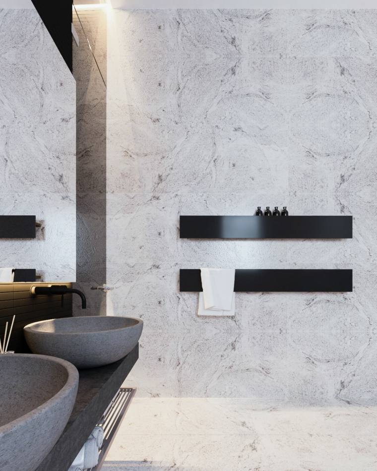 salle de bain design evier beton