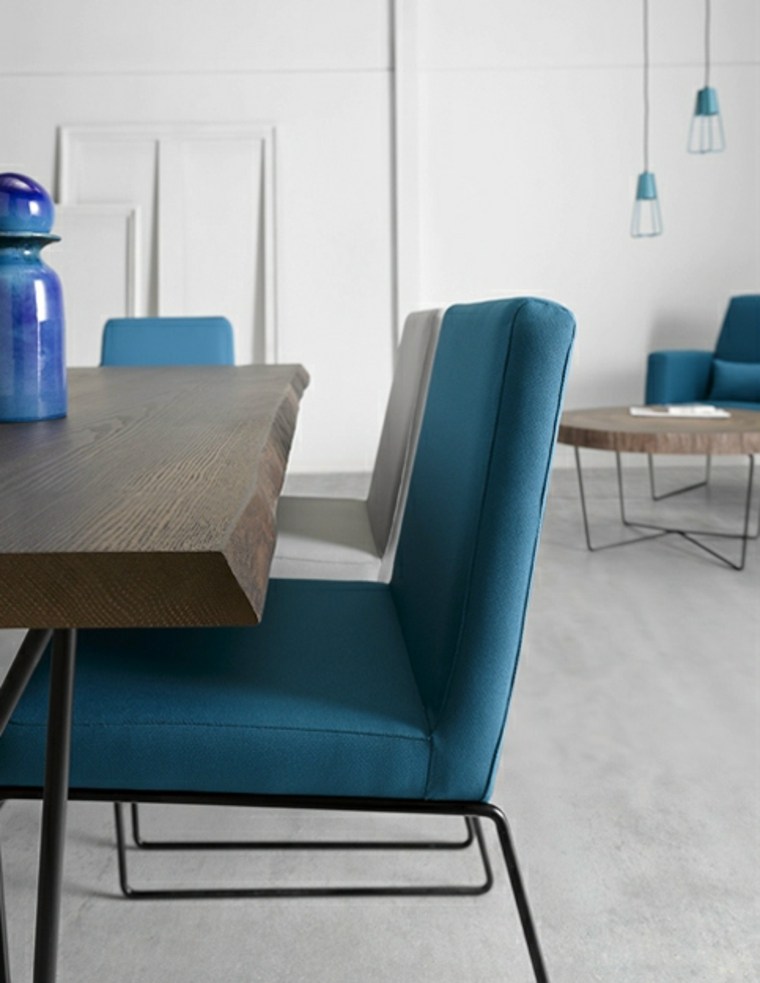 Meuble de salle à manger contemporain table bois chaise design fauteuil