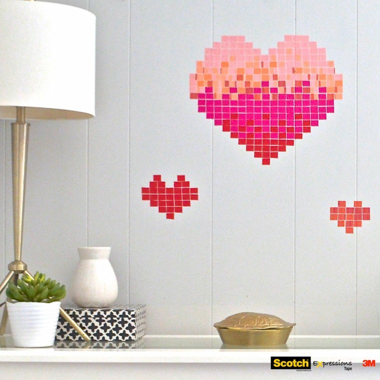 tableau st valentin sticker mur decoration