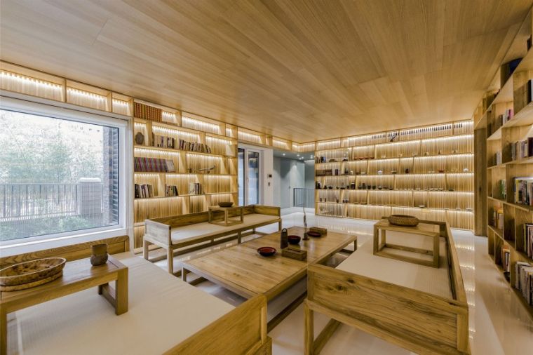 villa contemporaine idee bureau domicile bibliothque bois