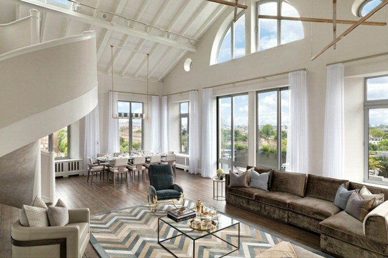 penthouses luxe londres salon canapé design cher moderne