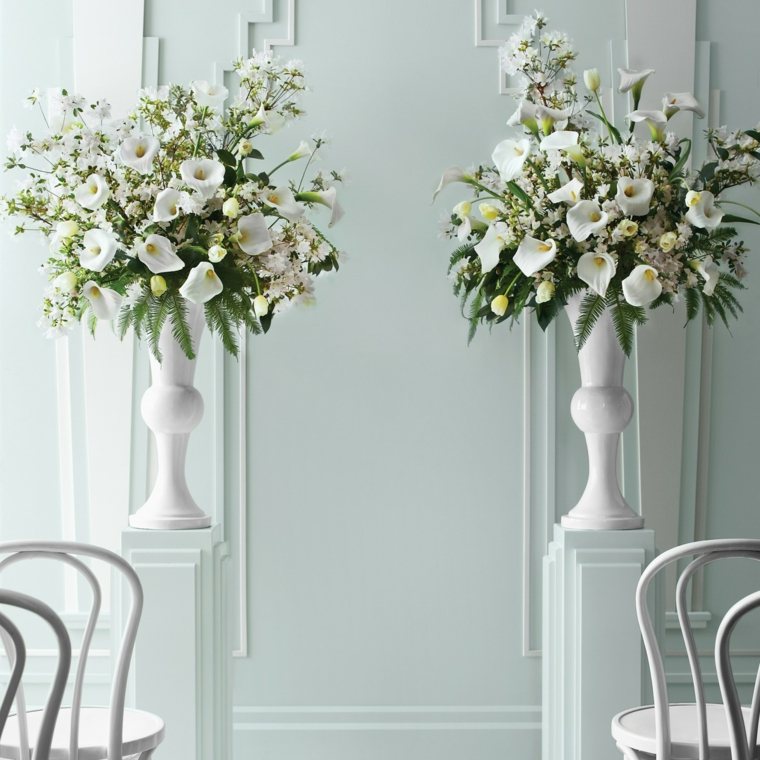 décoration florale été bouquet estival idée décorer intérieur chaise bois