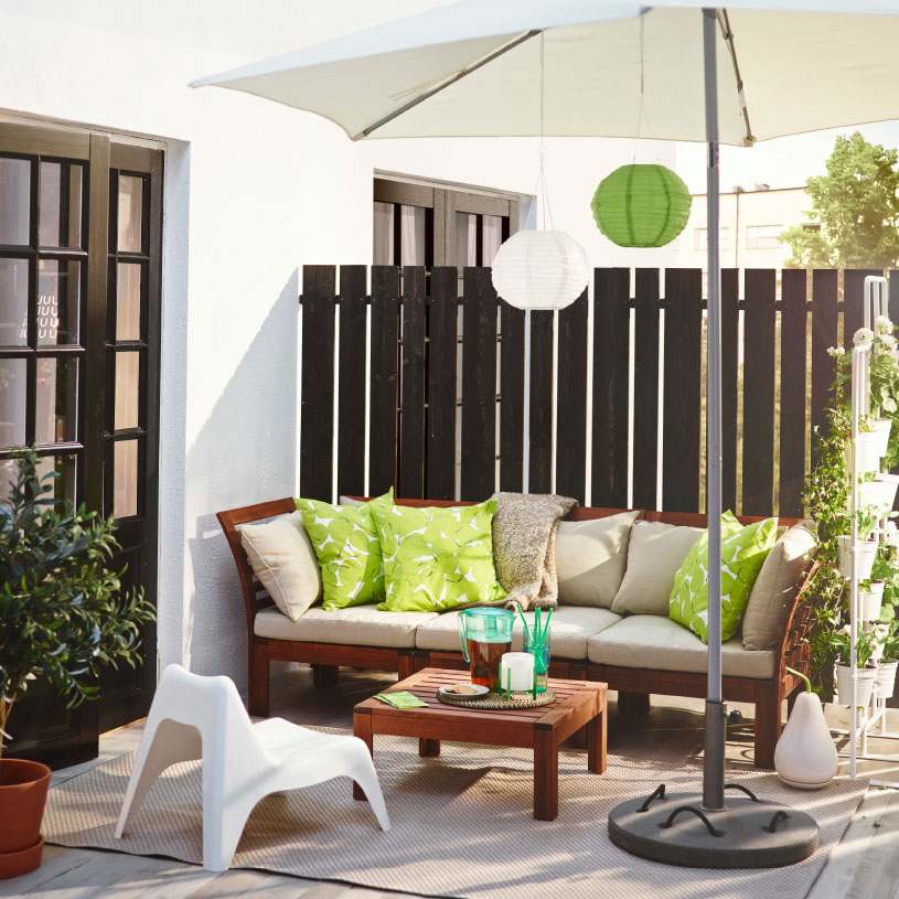 meuble balcon jardin idée suspension décorer 
