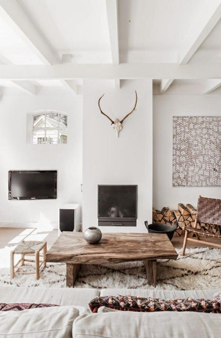 intérieur scandinave blanc et bois