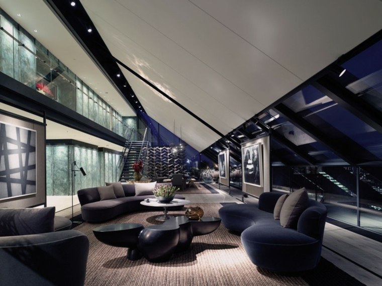 penthouse design salon moderne appartement de luxe fauteuil canapé design