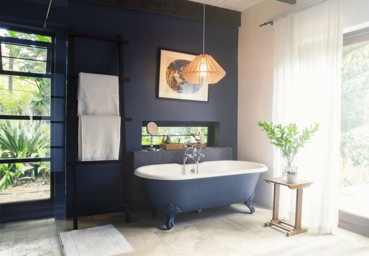 idee salle de bain contemporaine couleur peinture noir