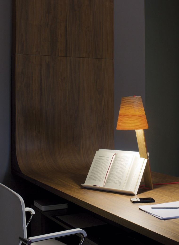 petite lampe moderne bois deco table bureau