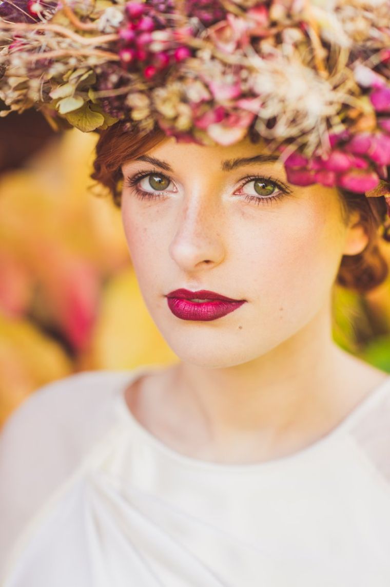 maquillage coiffure mariage automne idees