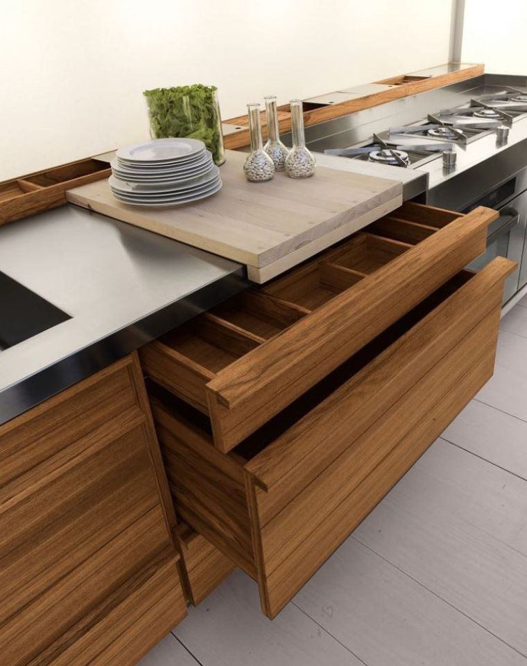meubles design placard cuisine moderne bois