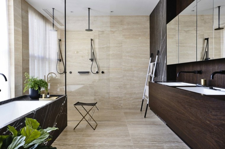 salle de bain bois design luxe moderne meuble salle de bains idées 