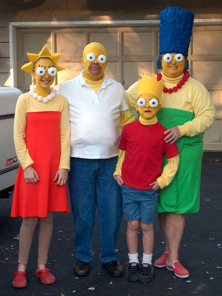 déguisement halloween idée famille simpson se déguiser fête 