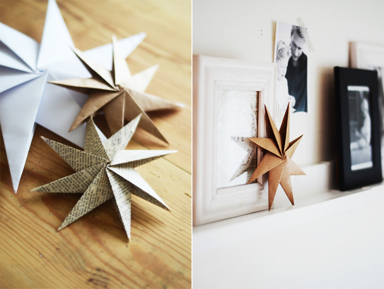 décoration de noël à faire soi-même papier diy origami