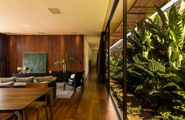 maisons modernes architecture jardin tropical 