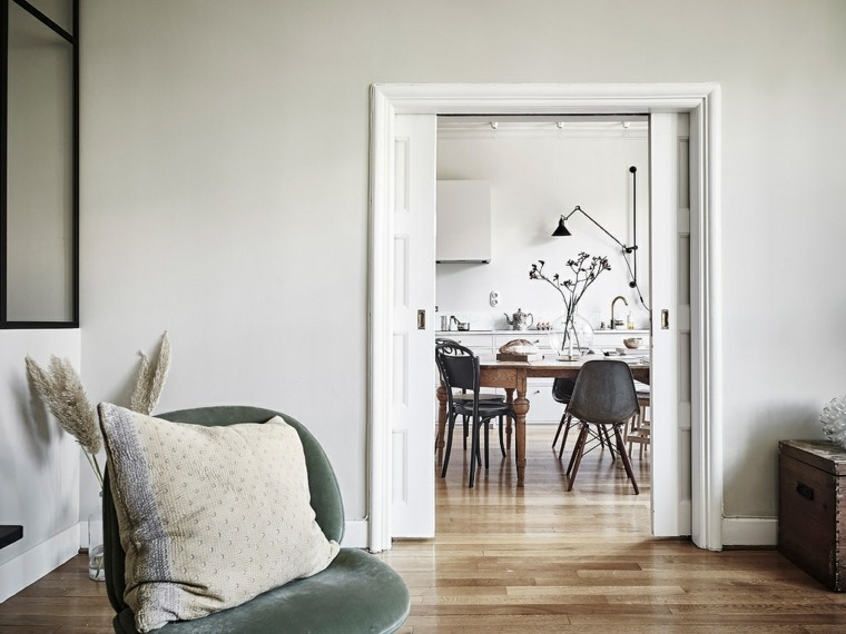 meubles scandinaves salon parquet bois design moderne