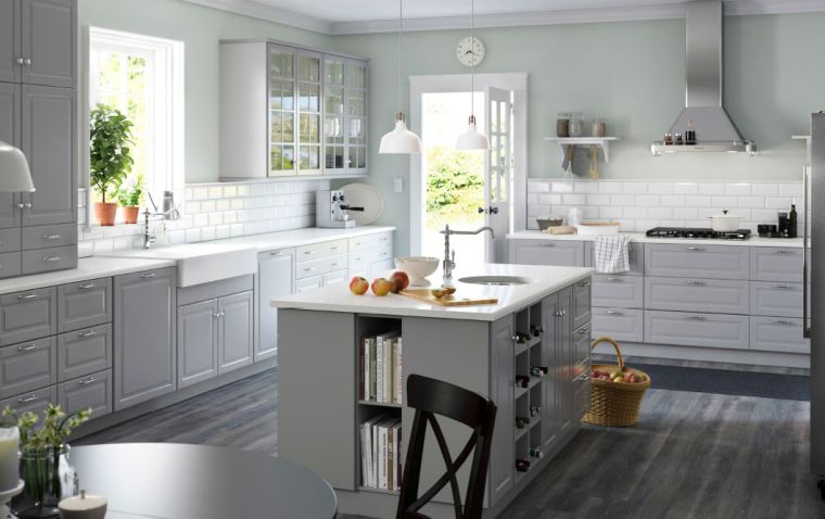 exemple cuisine ikea gris decoration maison scandinave