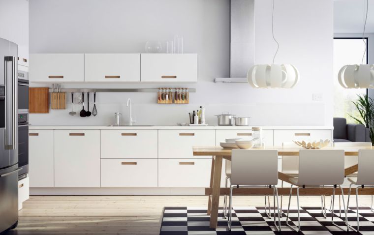 photo cuisine ikea design scandinave meubles blancs