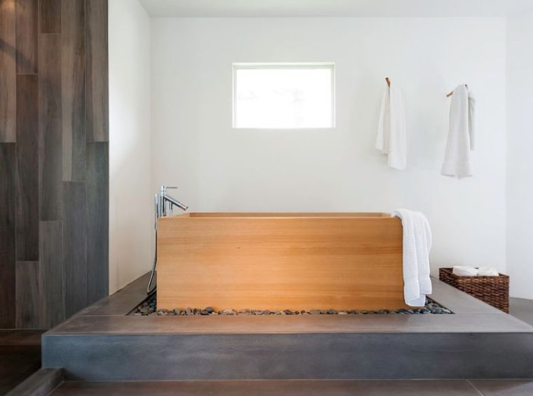 salle de bain déco zen baignoires japonaises ofuro