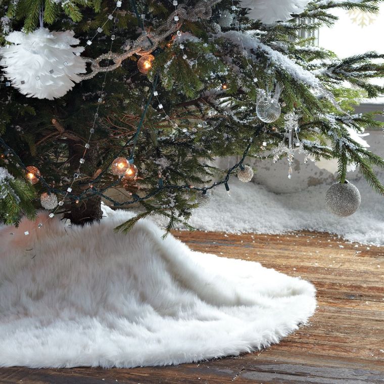 Cache-pied De Sapin De Noël – Jupe Décorative épaisse Et Douce Pour Cacher La Base (facile à Nettoyer)