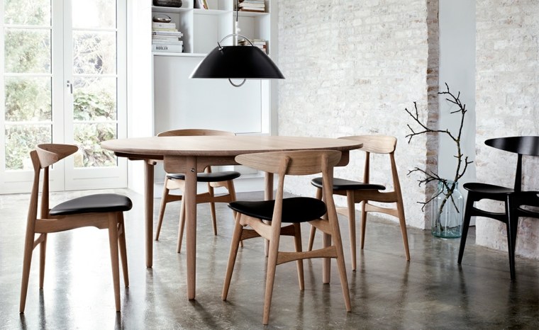 chaise scandinave couleur noir table bureau meuble design
