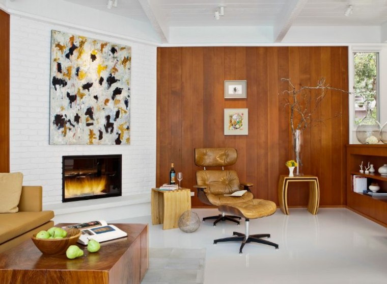 cheminée d'angle moderne idee salon meubles deco bois