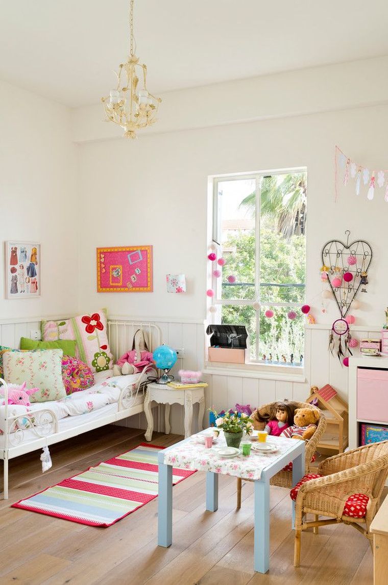 decoration chambre enfant fille couleur meubles