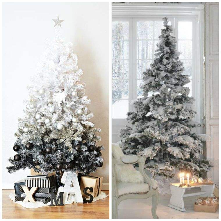 decoration tendance noel arbre couleur blanche