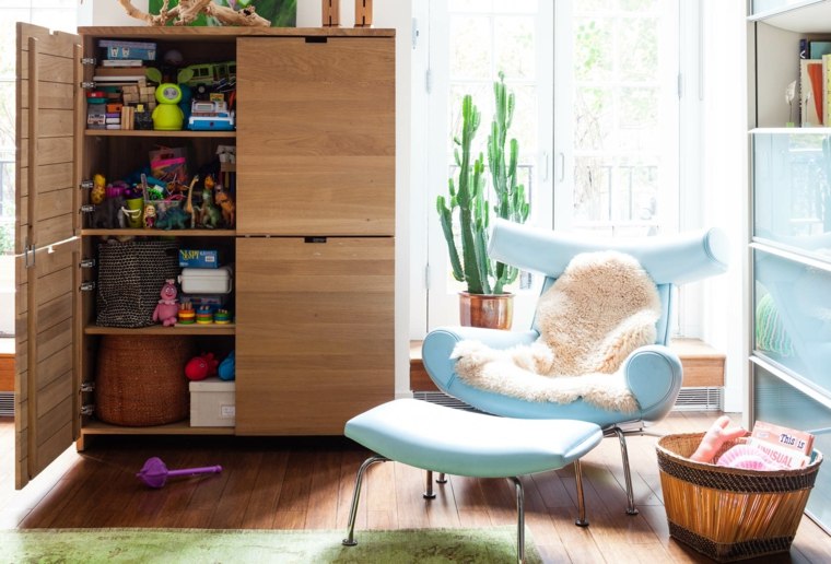 chaises chambre enfant meuble scandinave bleu