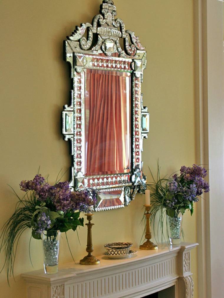 miroir ancien vénitien brillant beau