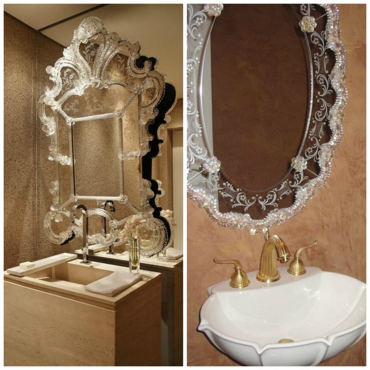 miroirs vénitiens salle de bains luxe